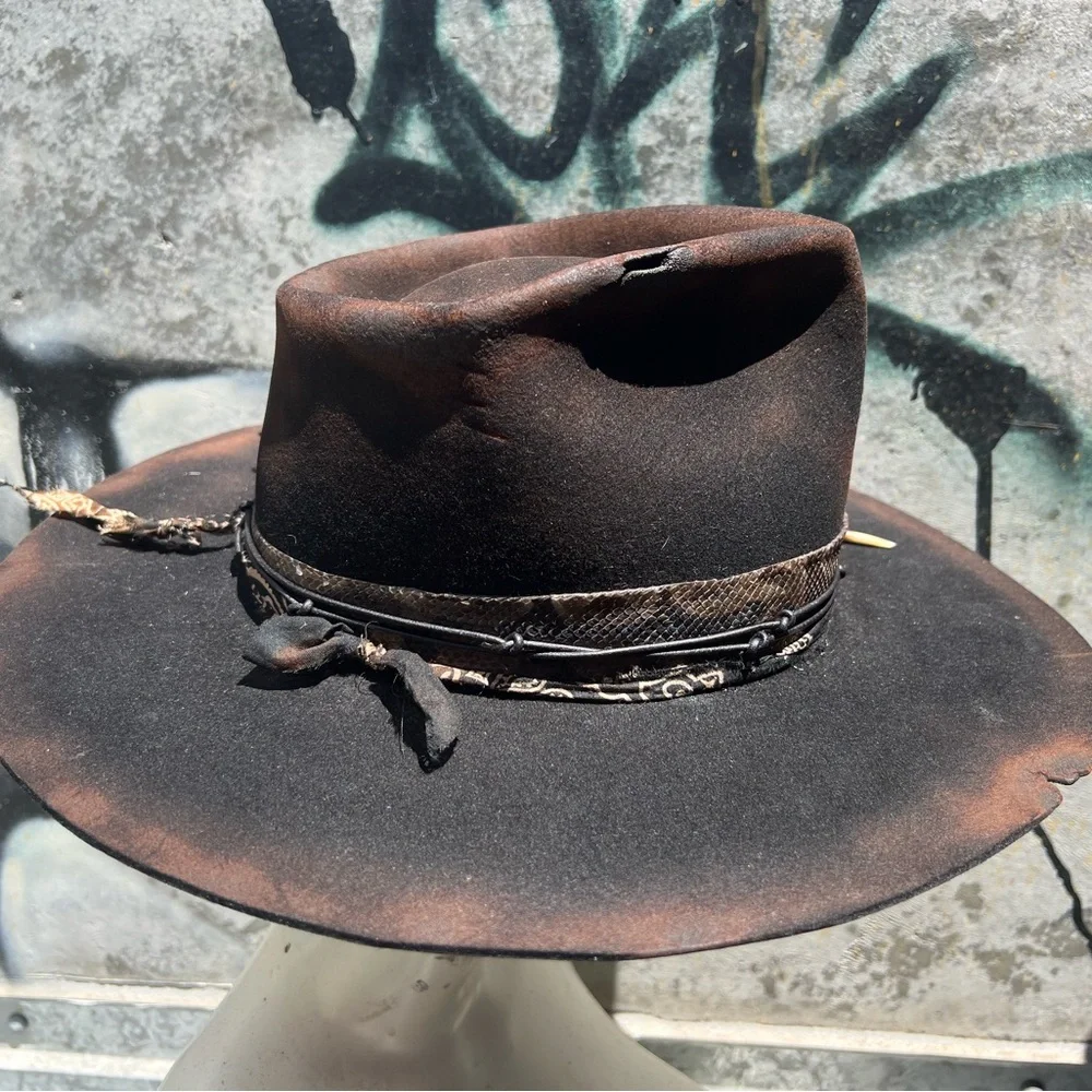 AFTER MIDNIGHT Custom Burned Dynafelt Hat - Picture 8 of 11